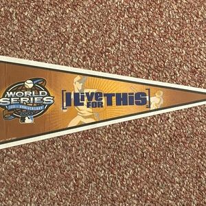 2003 MLB World Series 100th Anniversary "I LIVE FOR THIS" Sports Pennant
